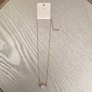 Gold necklace with silver Pendant